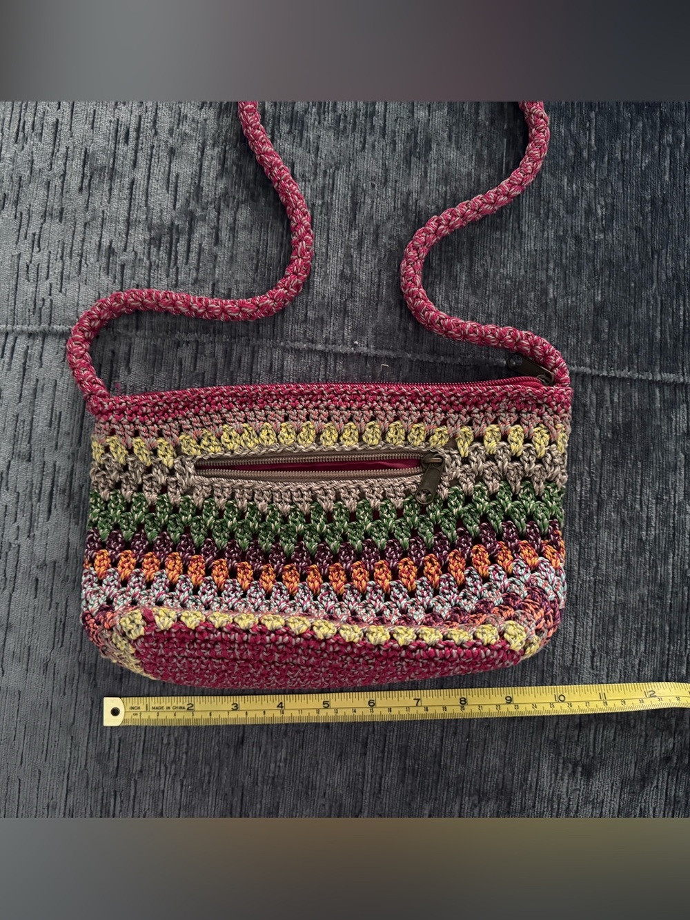 croft & barrow Berry Multi Crochet Crossbody Bag - Picture 5 of 7